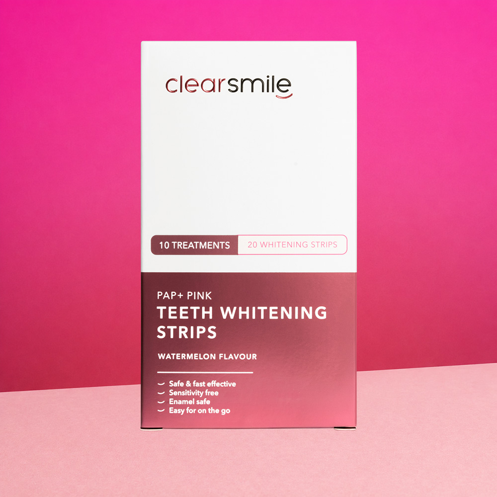 Clearsmile PAP+ Pink Whitening Strips verpakking